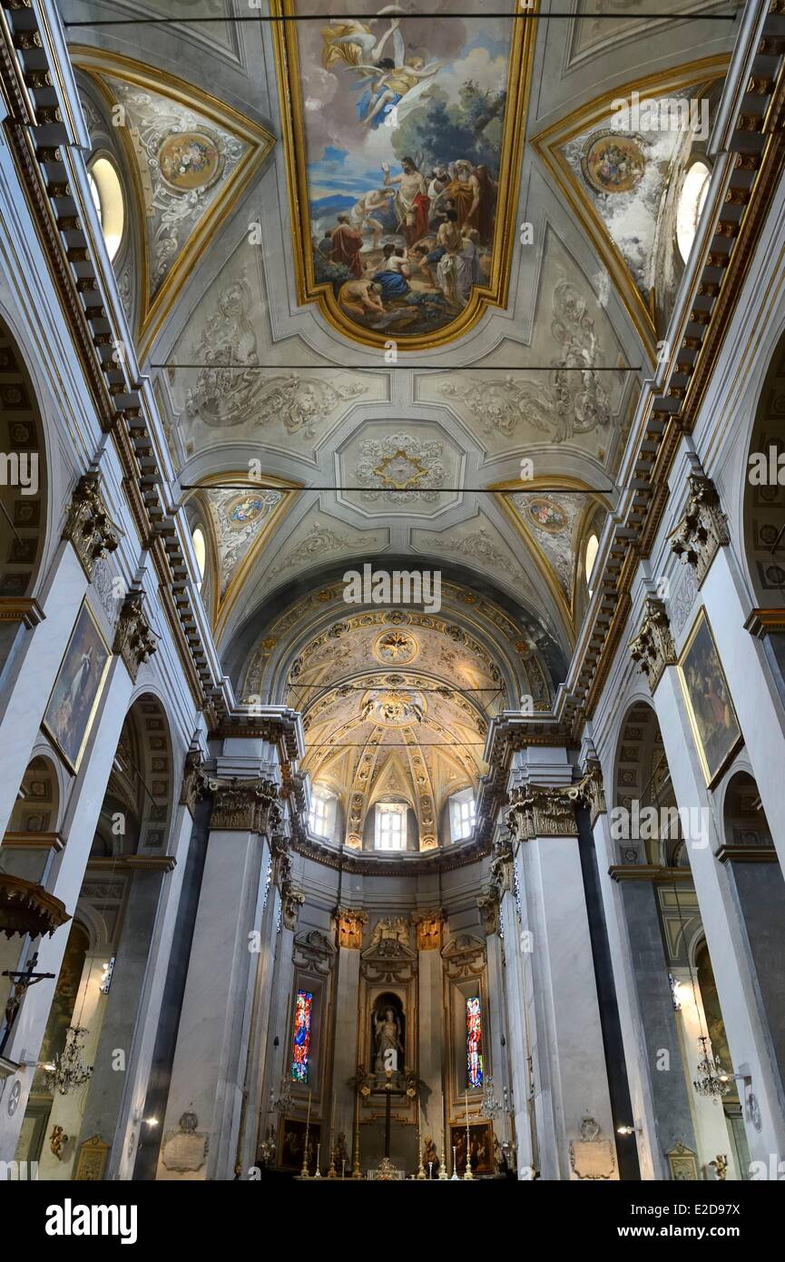 France, Haute Corse, Bastia, the baroque St Jean Baptiste Church Stock