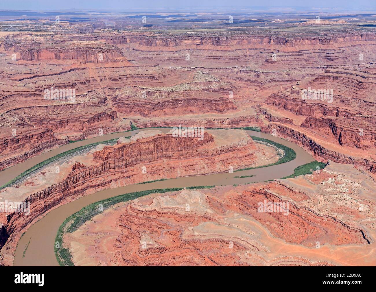 United States Utah Colorado Plateau Canyonlands National Park Island in the Sky district the Colorado river at the Gooseneck Stock Photo