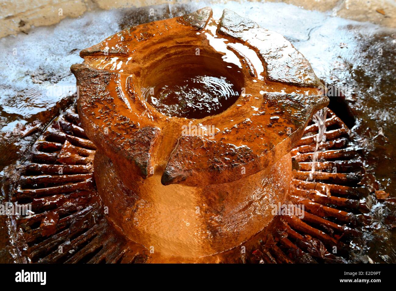 Orezza France, Haute Corse, Castagniccia, the mineral spring of Orezza Stock ...