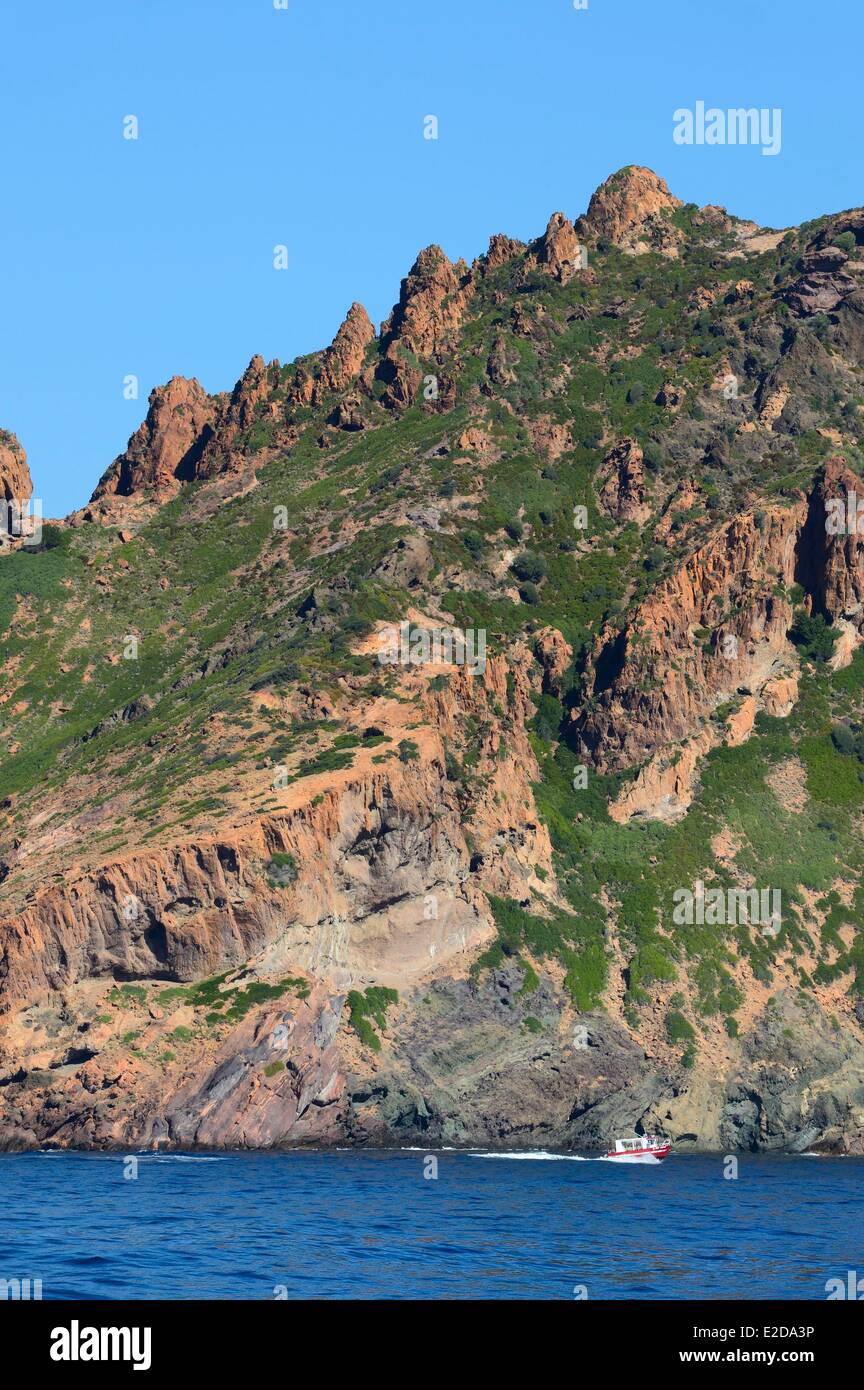 France, Corse du Sud, Golfe de Porto, listed as World Heritage by UNESCO, Scandola Nature Reserve Stock Photo