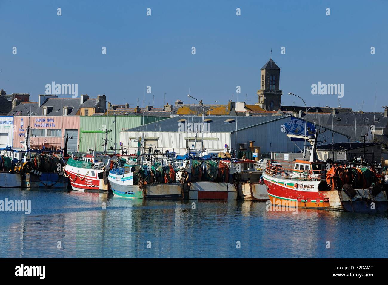 France Finistere fishing harbour of Guilvinec Stock Photo