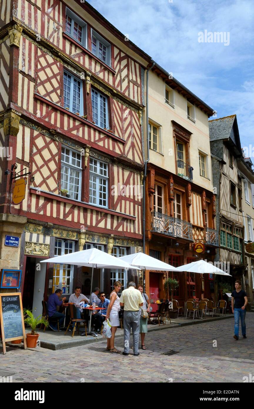 France, Ille et Vilaine, Rennes, a half timbered house rue du Chapitre Stock Photo
