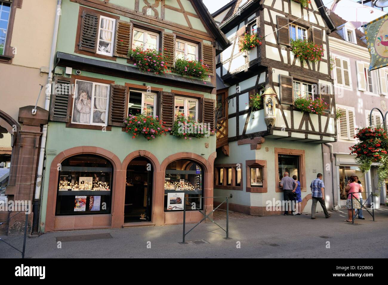 France Bas Rhin Selestat Rue des Chevaliers Stock Photo - Alamy