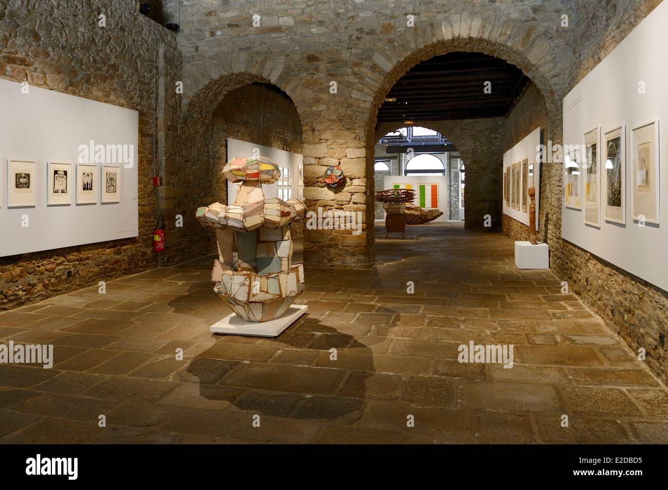 France, Morbihan, Gulf of Morbihan (Golfe du Morbihan), Vannes, the Cohue whose ground floor housed the medieval market, currently the Museum of Fine Arts Stock Photo
