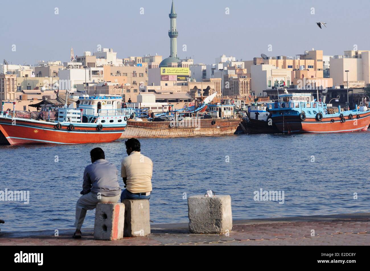 Man sitting on boat dubai hi-res stock photography and images - Alamy