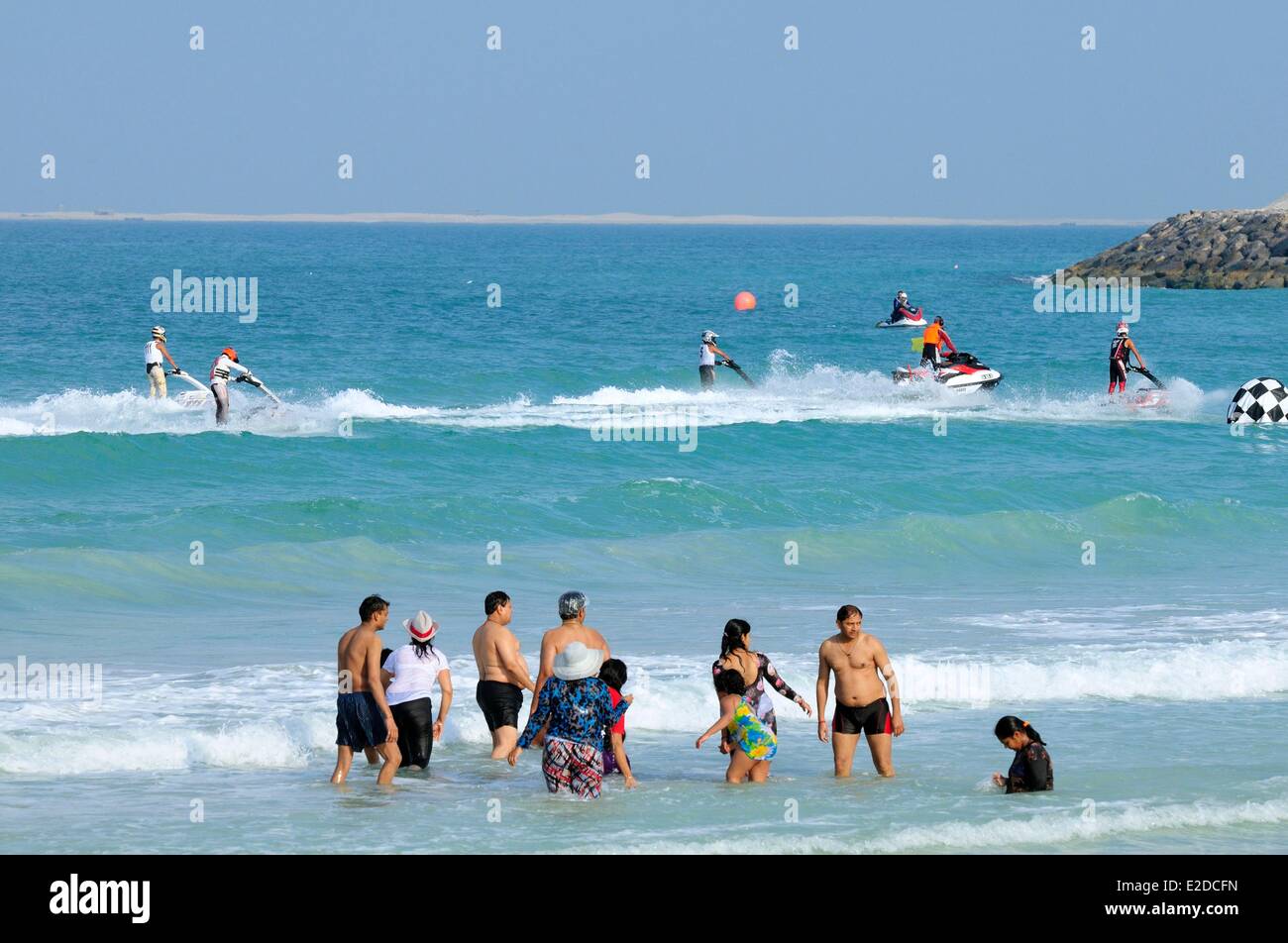 United Arab Emirates Dubai the beach of the Jumeirah area Stock Photo