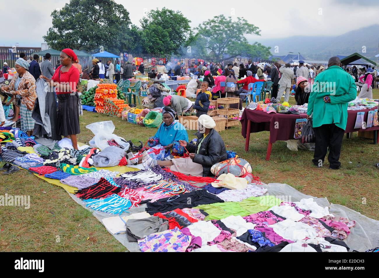 Swaziland Hhohho district Ezulwini valley (valley of Heaven) meeting of the Zion Christian Church (ZCC) Stock Photo