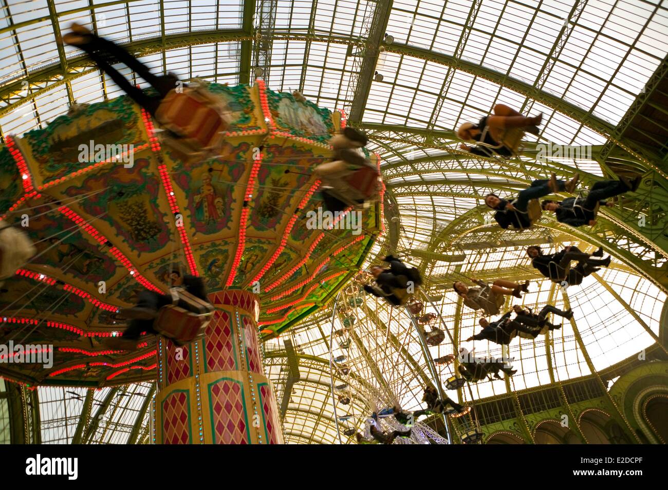 France Paris funfair in the Nave of the Grand Palais Stock Photo - Alamy