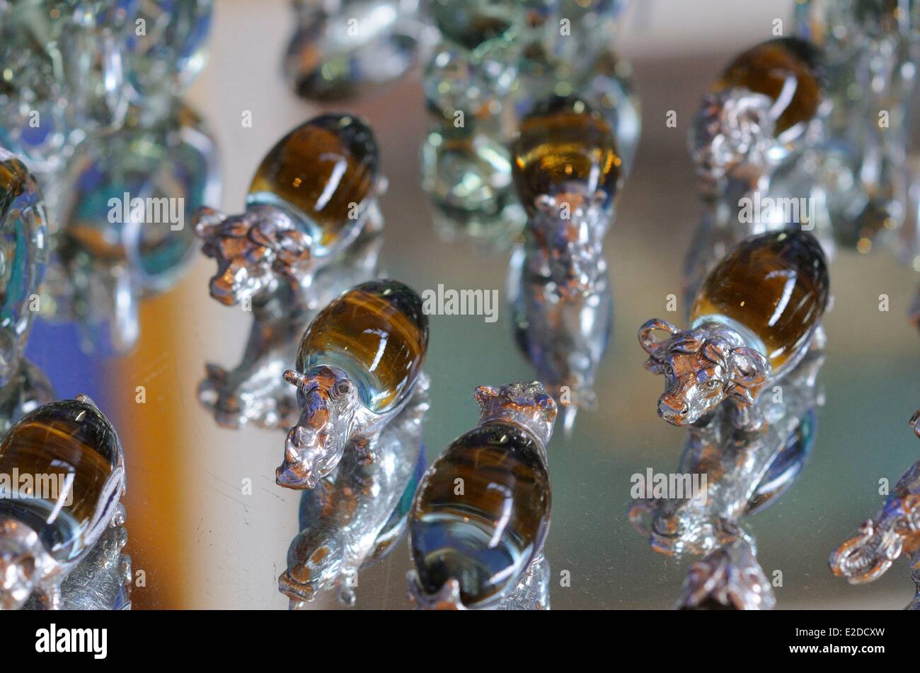 Swaziland, Hhohho district, Ngwenya Glass Factory, each item handmade