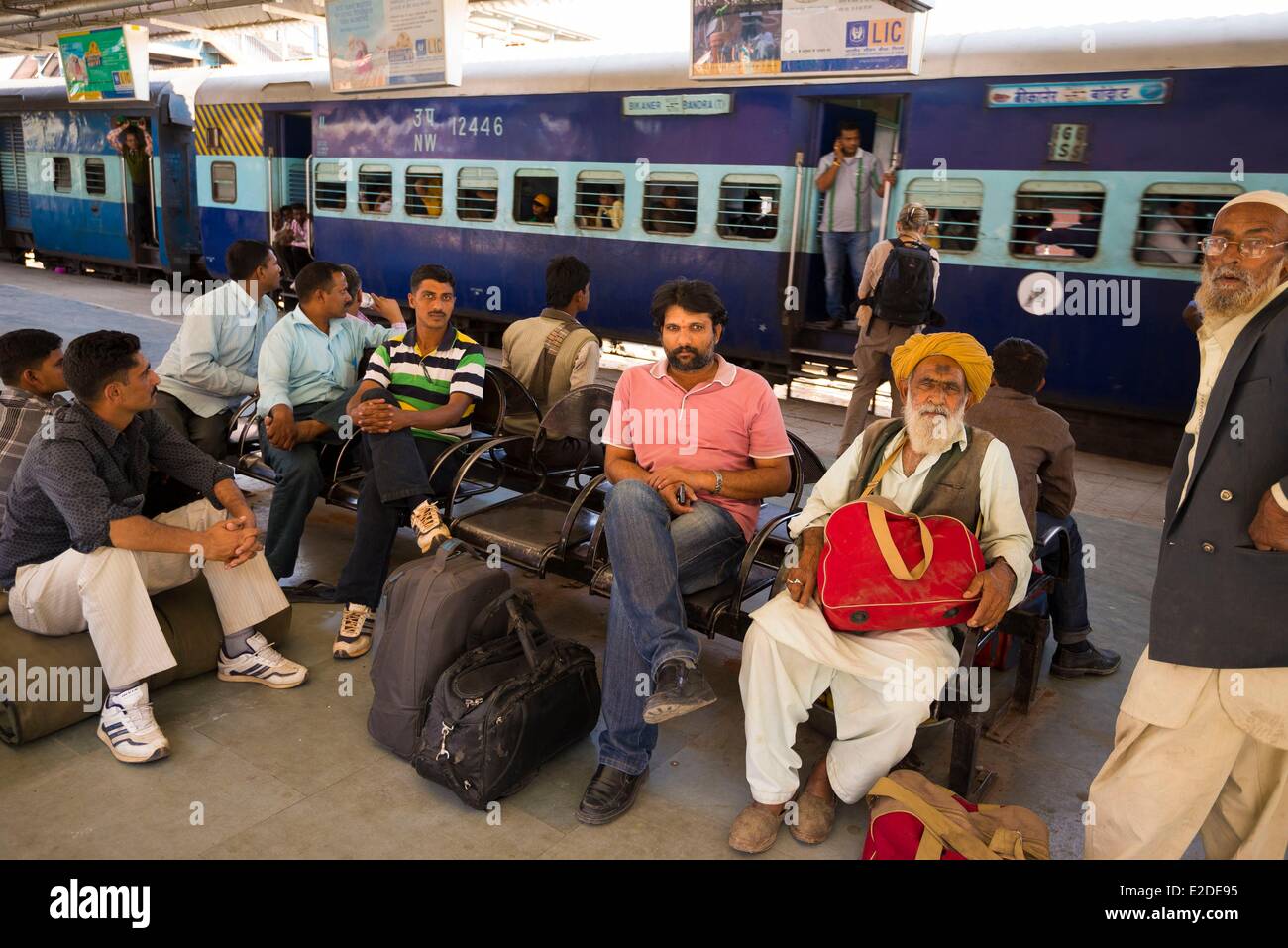 India Rajasthan state Jodhpur the railway station Stock Photo