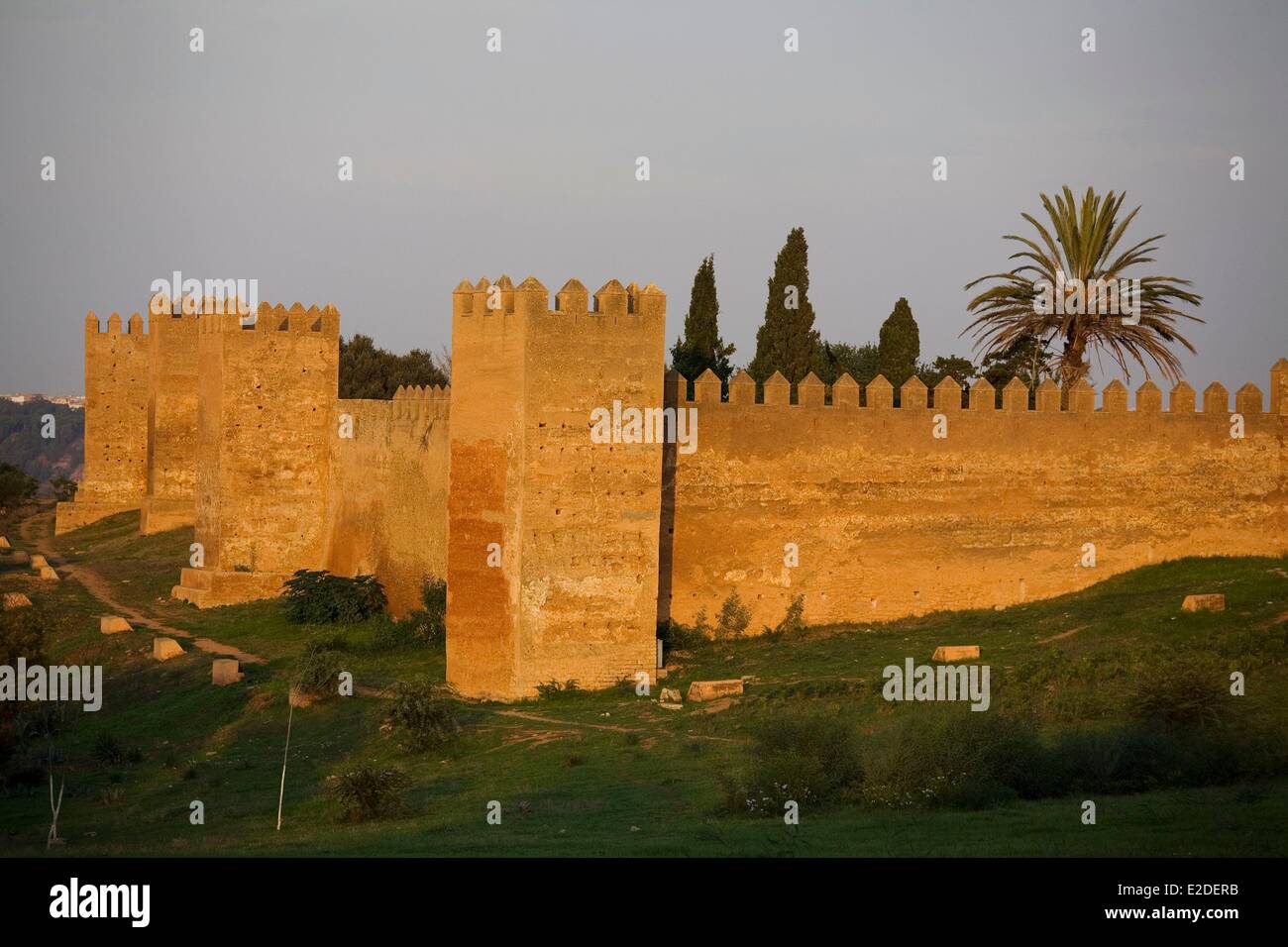 Morocco, Rabat, listed as World Heritage by UNESCO, Chellah, the walls ...