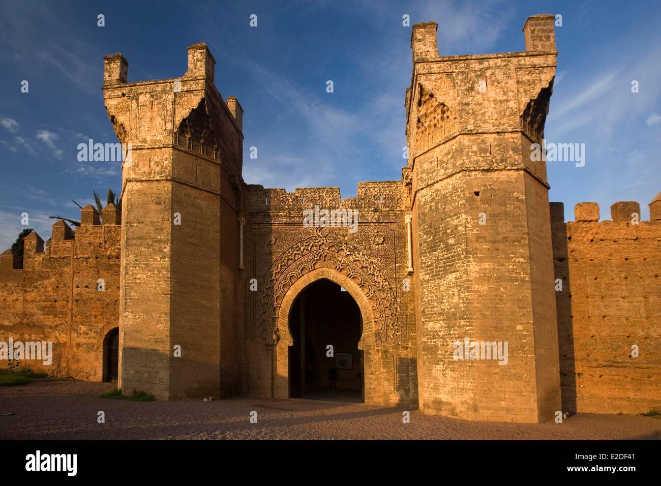 Morocco, Rabat, listed as World Heritage by UNESCO, Chellah, the walls ...