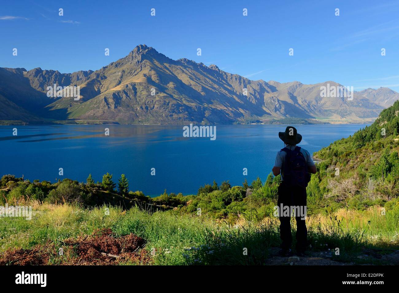 New Zealand South Island Otago region the Lake Wakatipu between ...