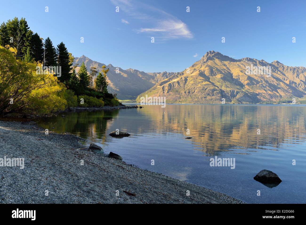 Reflection lake queenstown new zealand hi-res stock photography and ...