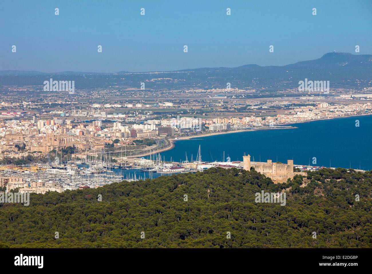 Spain, Balearic islands, Mallorca, Palma, Bellver Castle Stock Photo