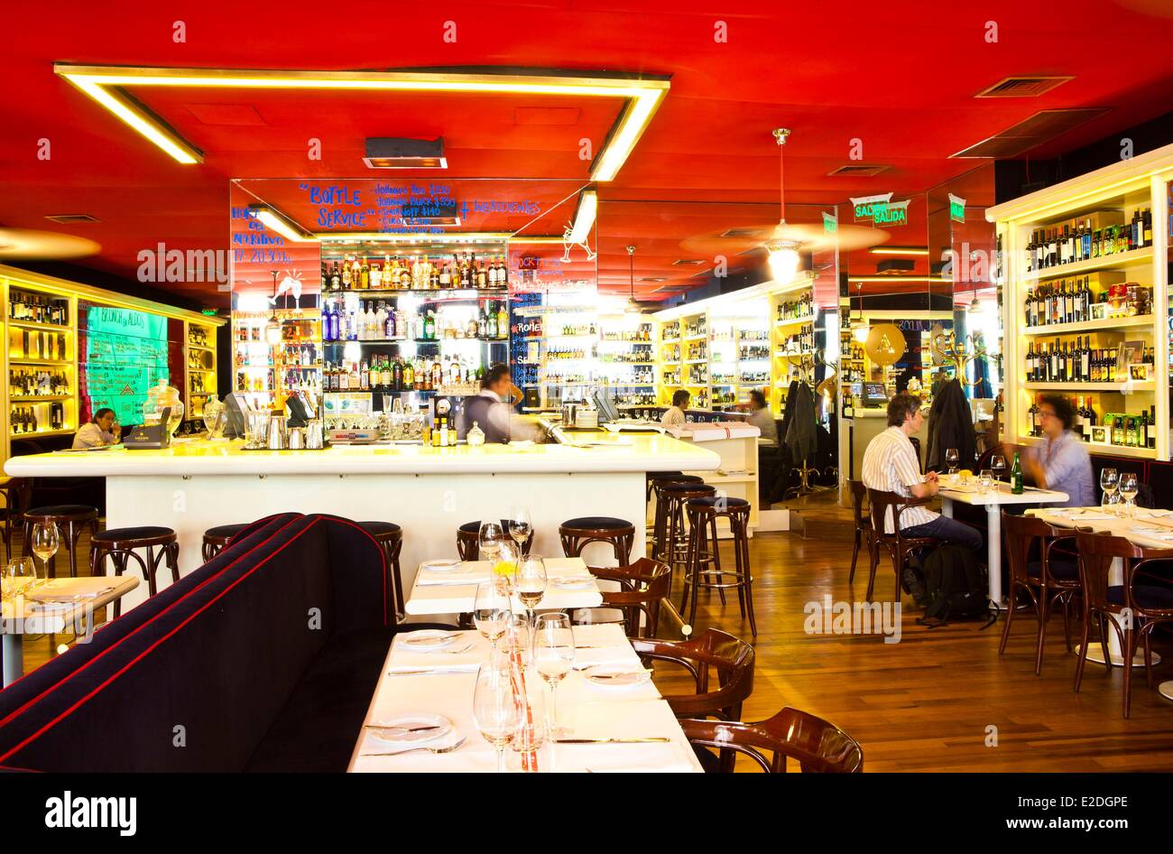 Argentina Buenos Aires interiors of Aldo's restaurant Stock Photo