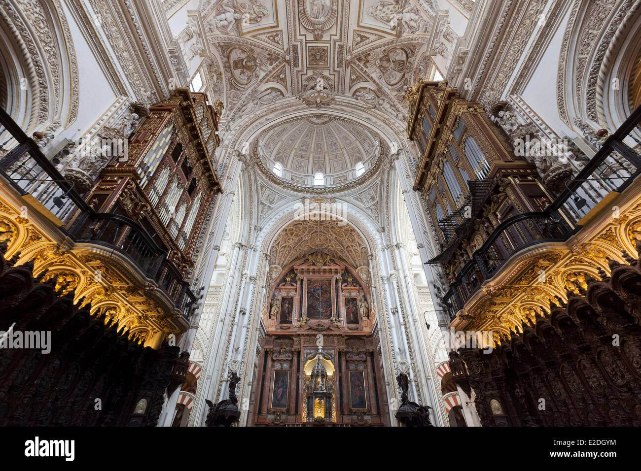 Spain, Andalusia, Cordoba, historical center listed as World Heritage by UNESCO, interior of Mezquita Stock Photo