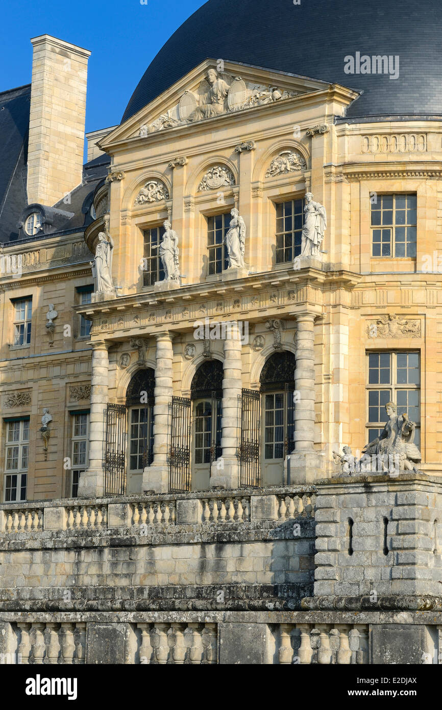 France Seine et Marne Maincy Chateau de Vaux le Vicomte southern facade of the castle Stock Photo