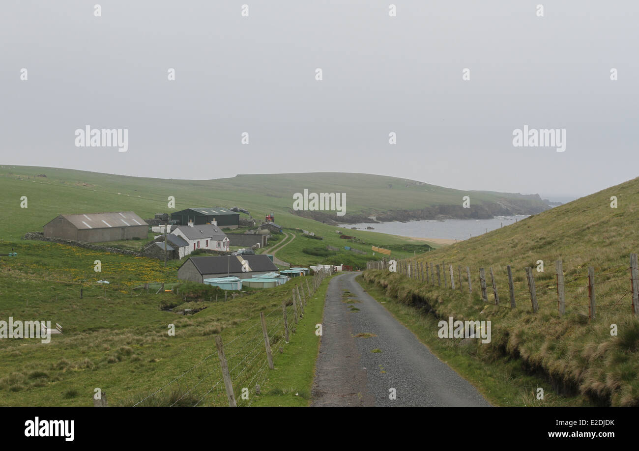 Road To Most Northerly House In UK Skaw Unst Shetland Scotland June road-to-most-northerly-house-in-uk-skaw-unst-shetland-scotland-june