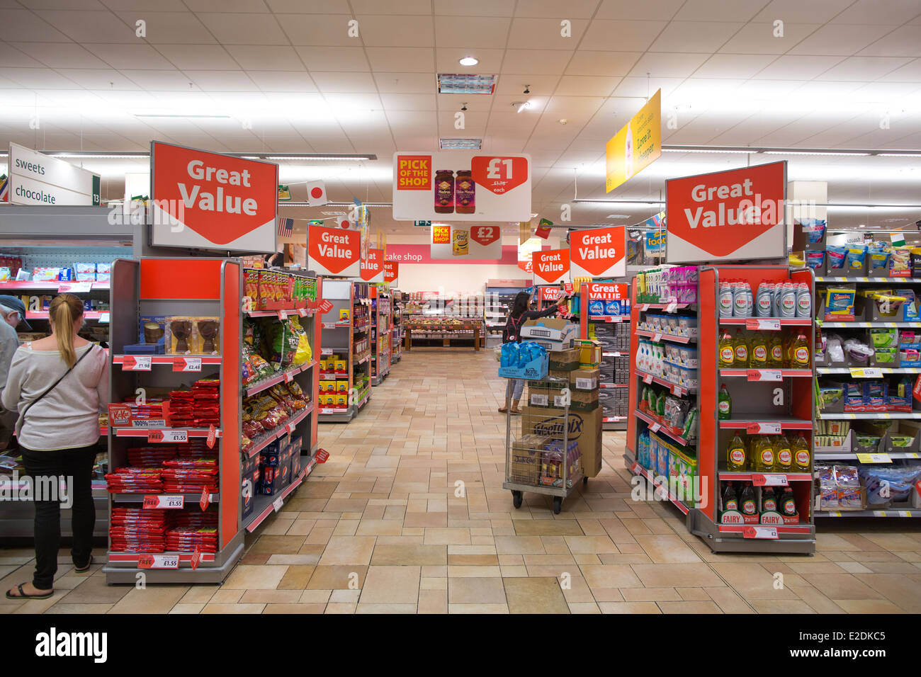 Morrisons supermarket chain store, Wimbledon High Street, Southwest London, England, UK Stock Photo