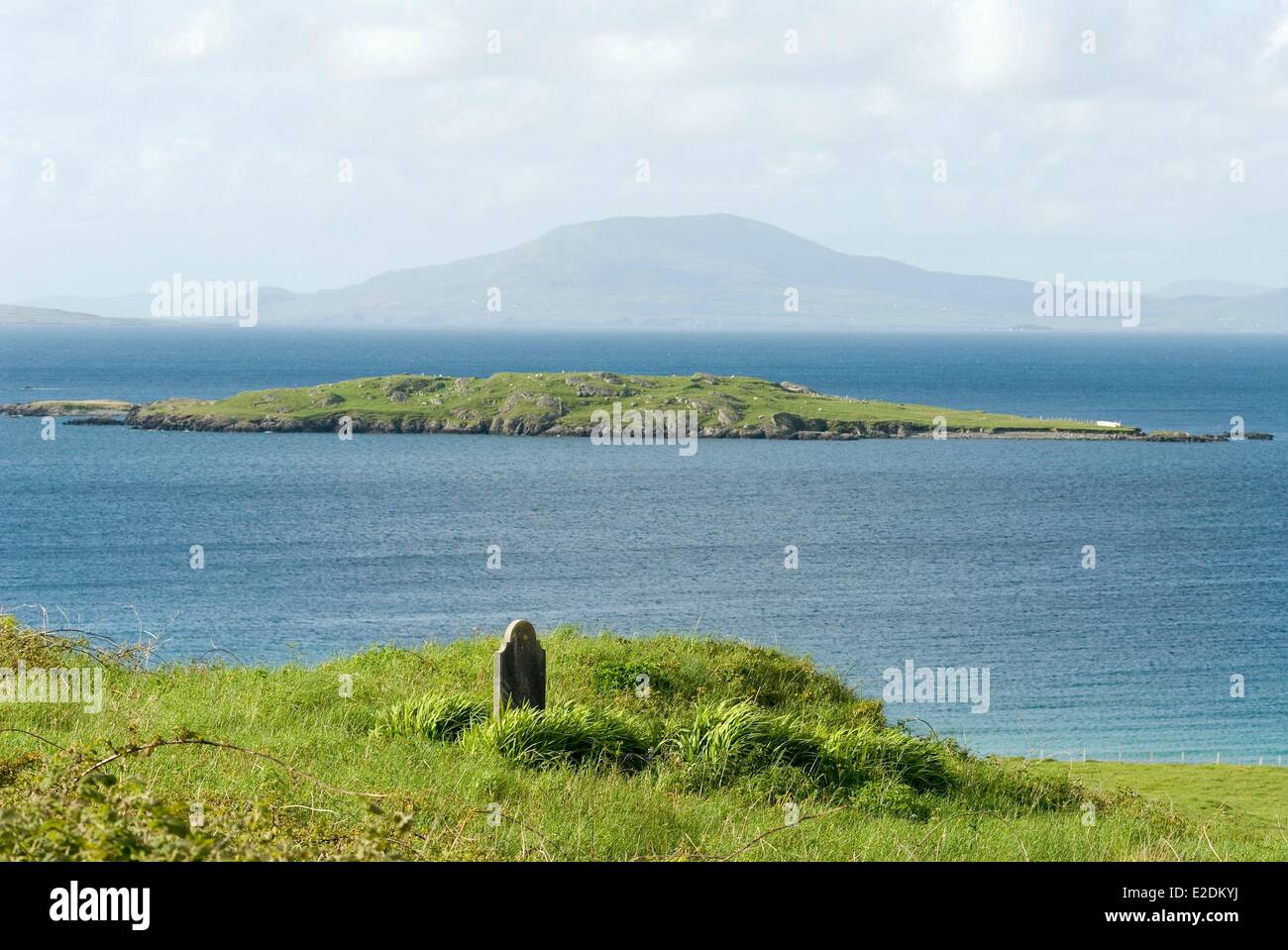 Ireland Galway County Connemara Clifden area scenery of the Sky Road ...