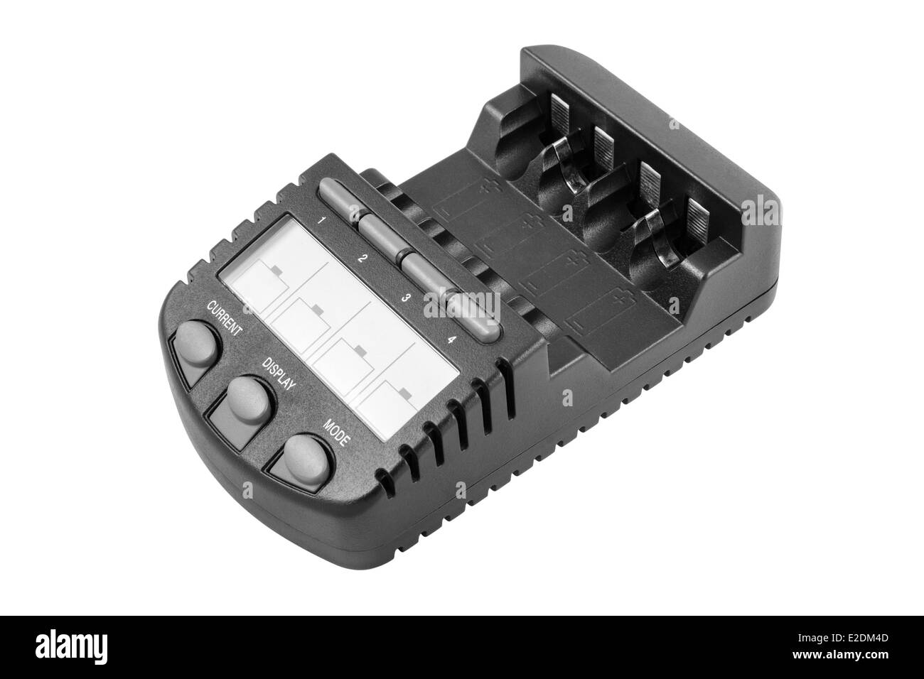 Intelligent Ni-MH battery charger. Isolated on white backgroungd with clipping path. Stock Photo