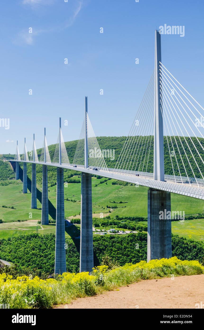 The Millau Viaduct A Cable stayed Bridge Near The Town Of Millau In the-millau-viaduct-a-cable-stayed-bridge-near-the-town-of-millau-in