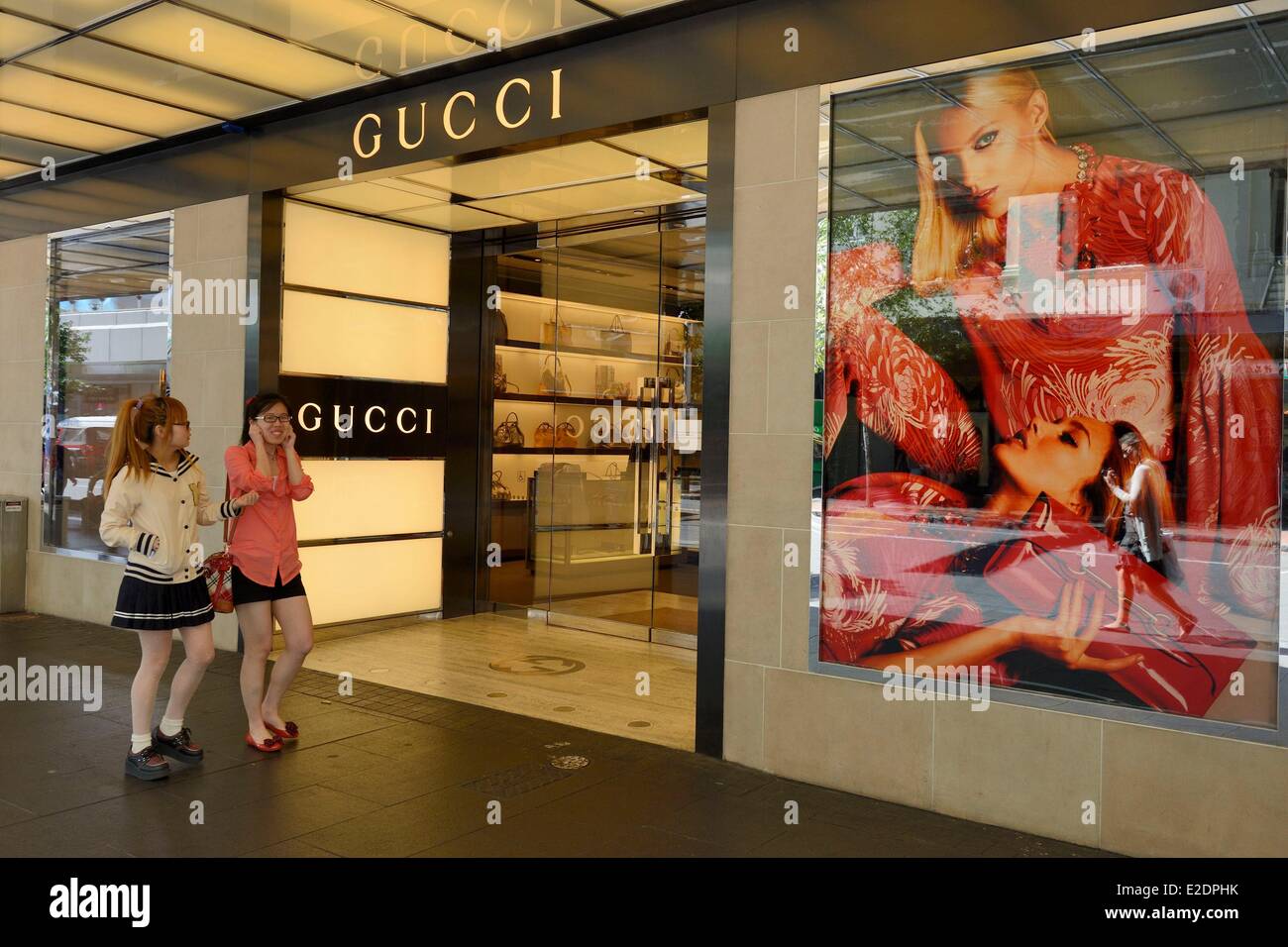 New Zealand North Island Auckland Central Business District (ou CBD) Gucci  store on Queen street Stock Photo - Alamy