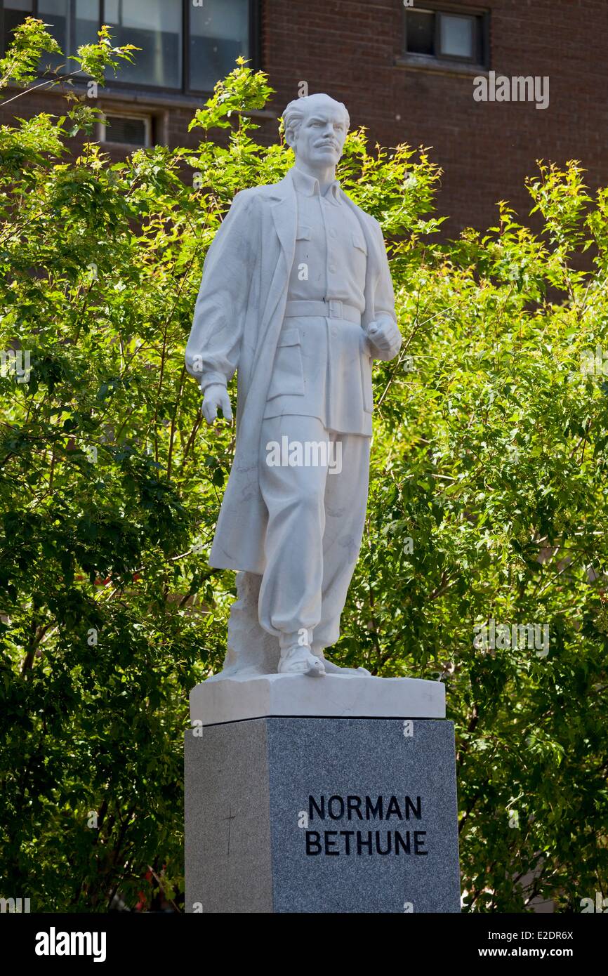 Canada Quebec province Montreal statue of Norman Bethune the famous