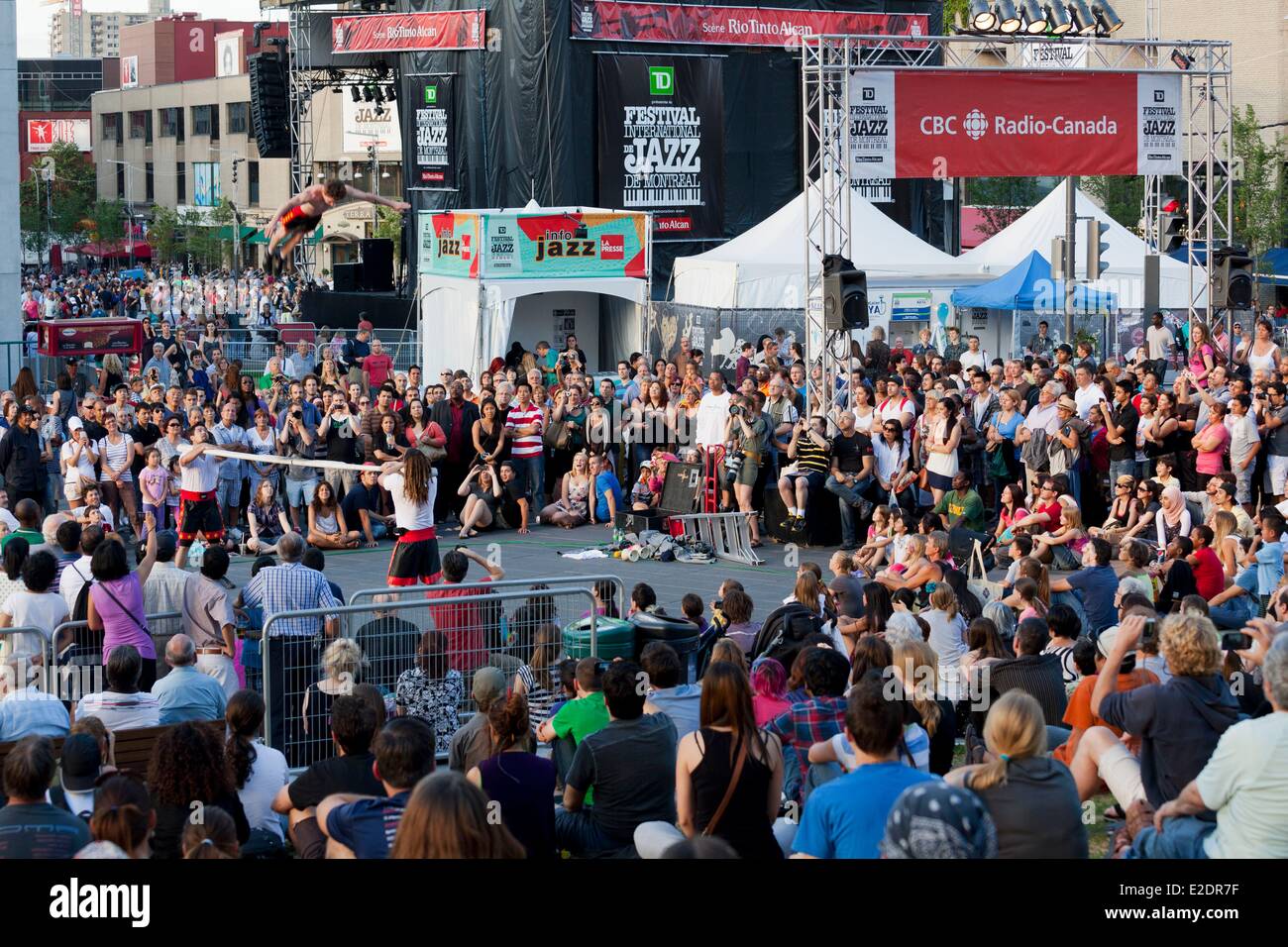 Canada Quebec province Montreal Jazz festival outdoor entertainment on