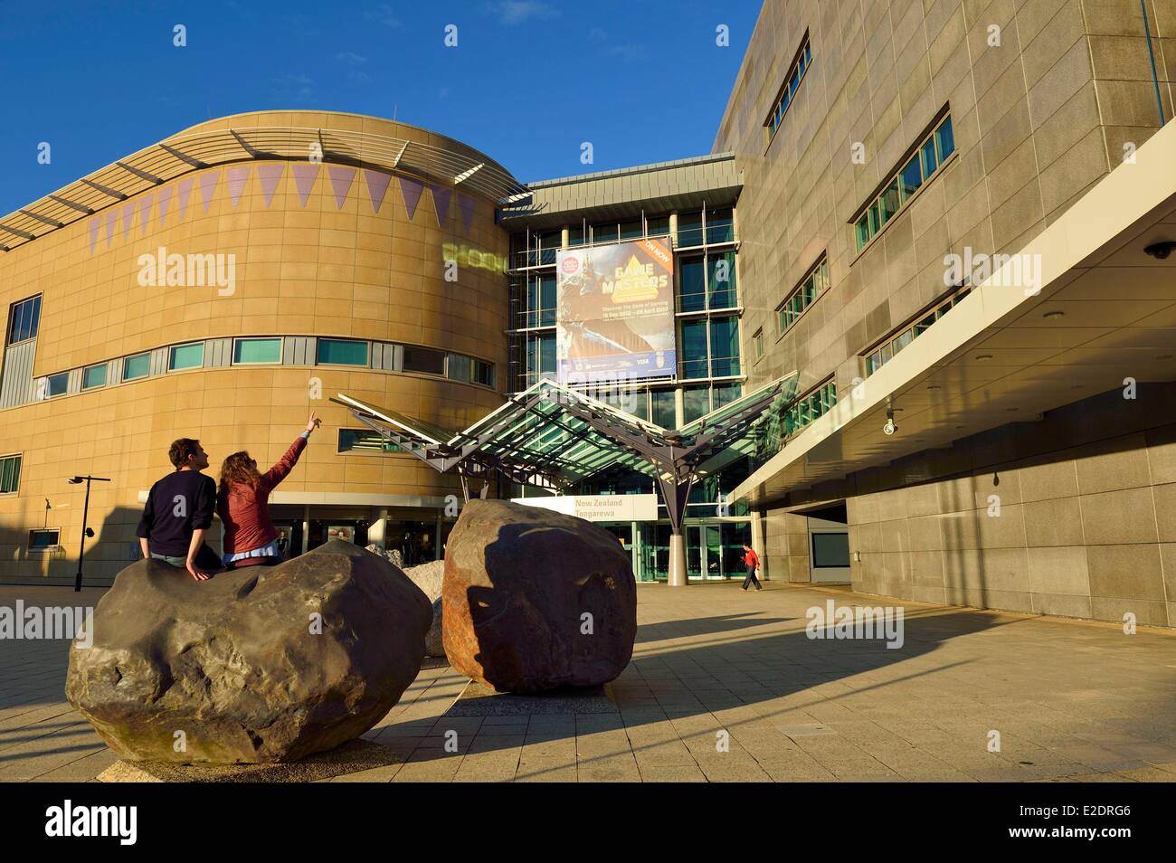 New Zealand North island Wellington the National Museum Te Papa Tongarewa presents and protects the heritage of New Zealand Stock Photo