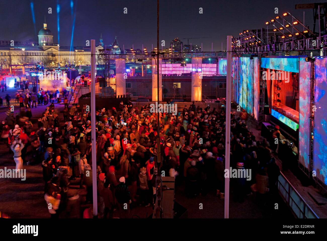 Canada Quebec province Montreal Old Port winter outdoor music festival