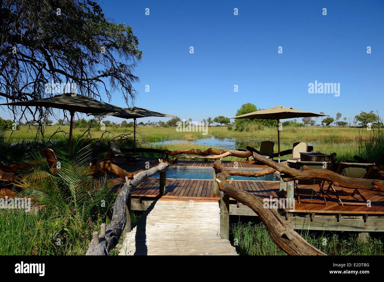 the Jao Camp is a luxury camp in the heart of the Okavango Delta within ...