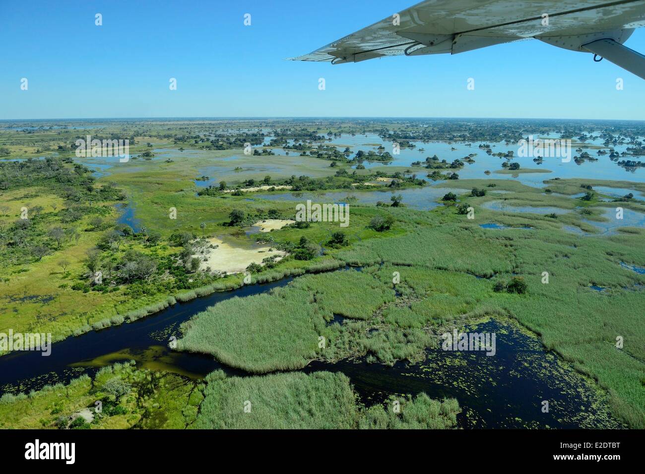 Botswana Northwest district Okavango delta (aerial view) Stock Photo