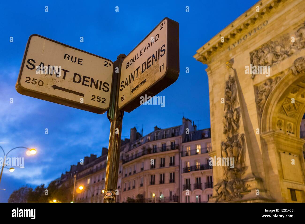 France Paris the Porte Saint-Denis is an arch designed by architect ...