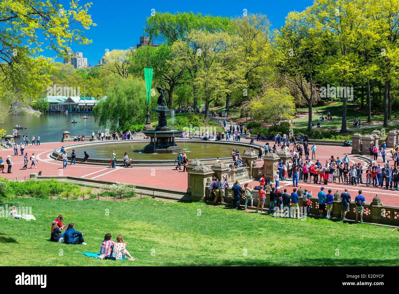 United States New York Manhattan The Fountain in Central Park ethesda