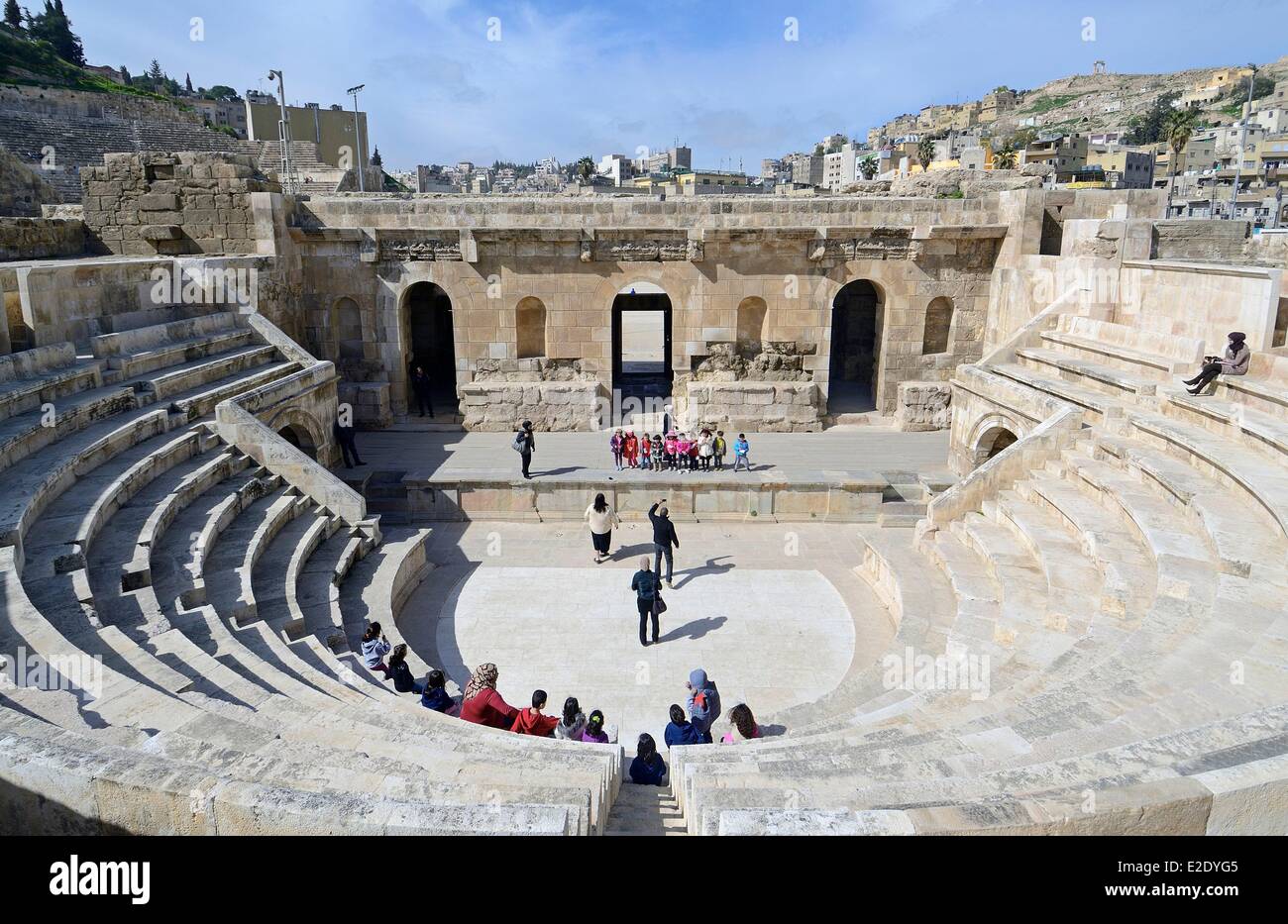 Jordan Amman governorate Amman the roman odeon Stock Photo