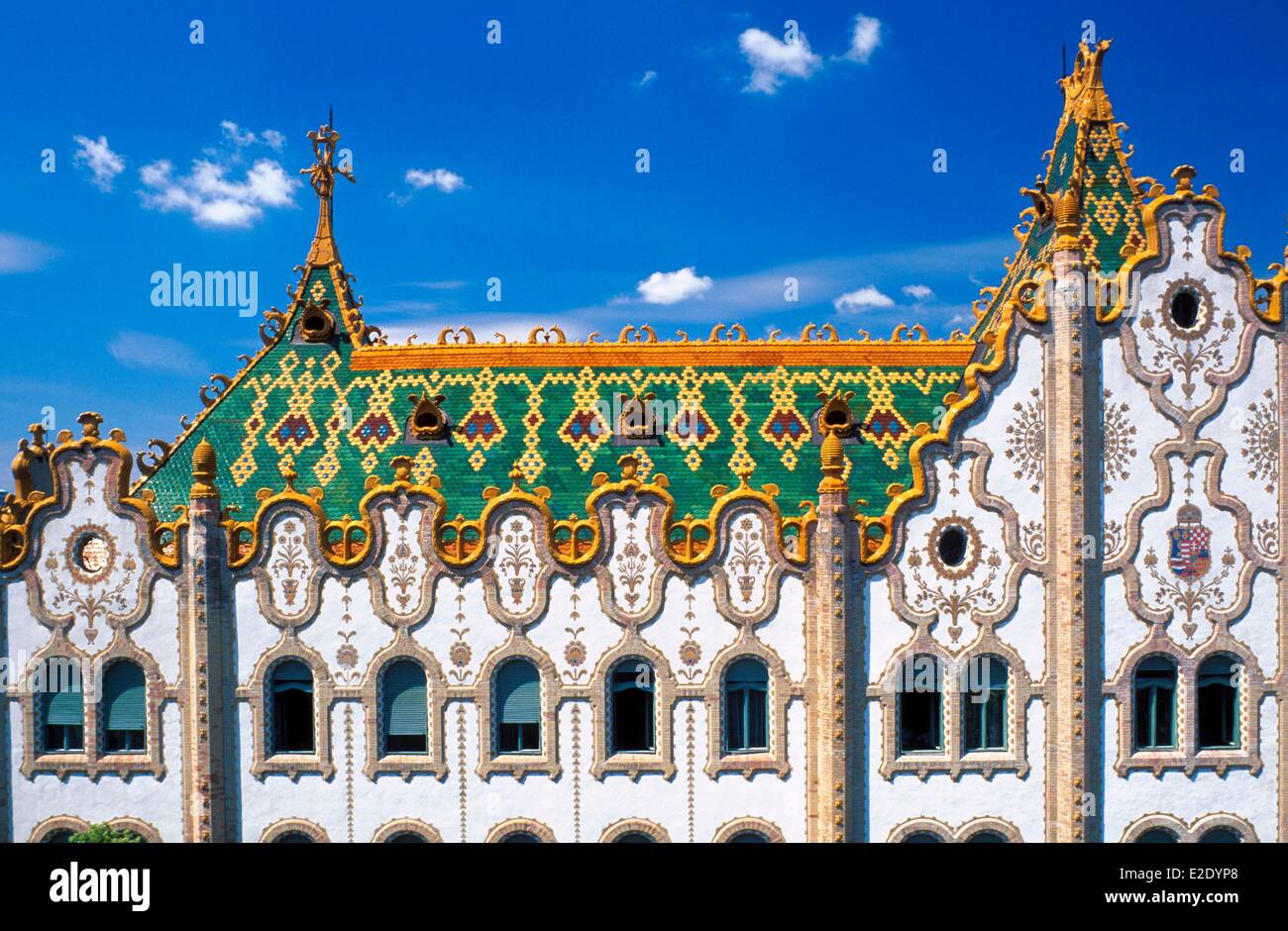 Hungary Budapest the roof of the Postal Savings Bank building ((the headquarters of the National Bank of Hungary at present) Stock Photo