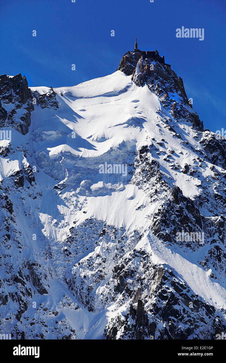 France Haute Savoie Chamonix Mont Blanc the Aiguille du Midi (3842 m ...