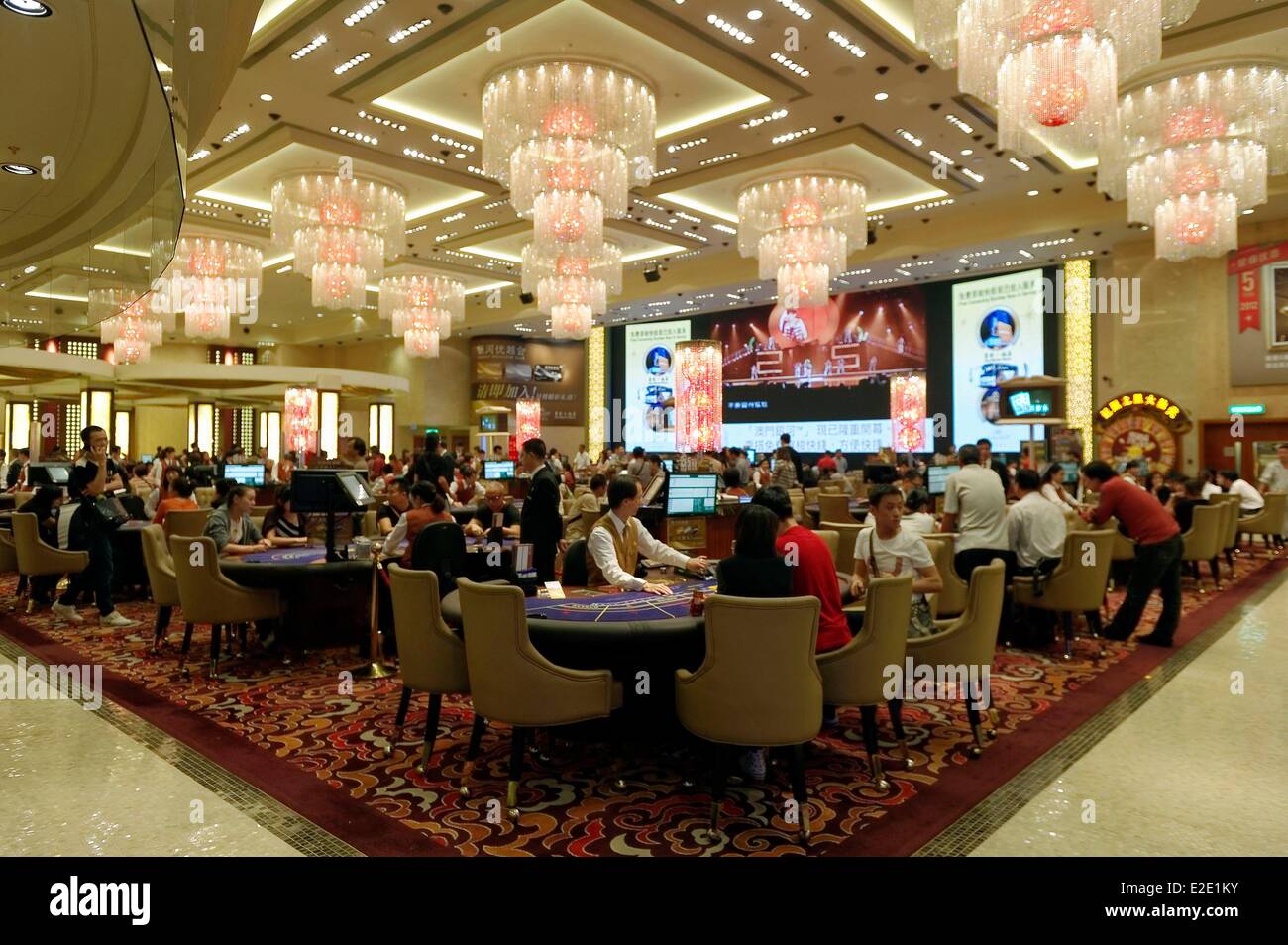 China Macau Casino Galaxy Star World hotel gaming hall Stock Photo Alamy