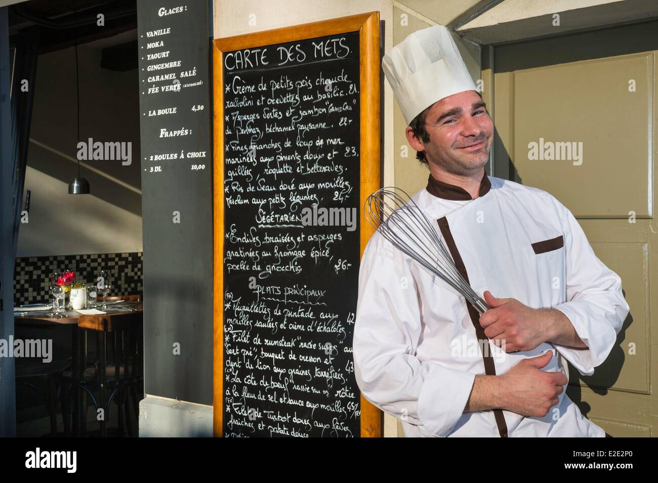 Switzerland Canton of Vaud Lausanne L'elephant Blanc restaurant Anthony Mace Stock Photo
