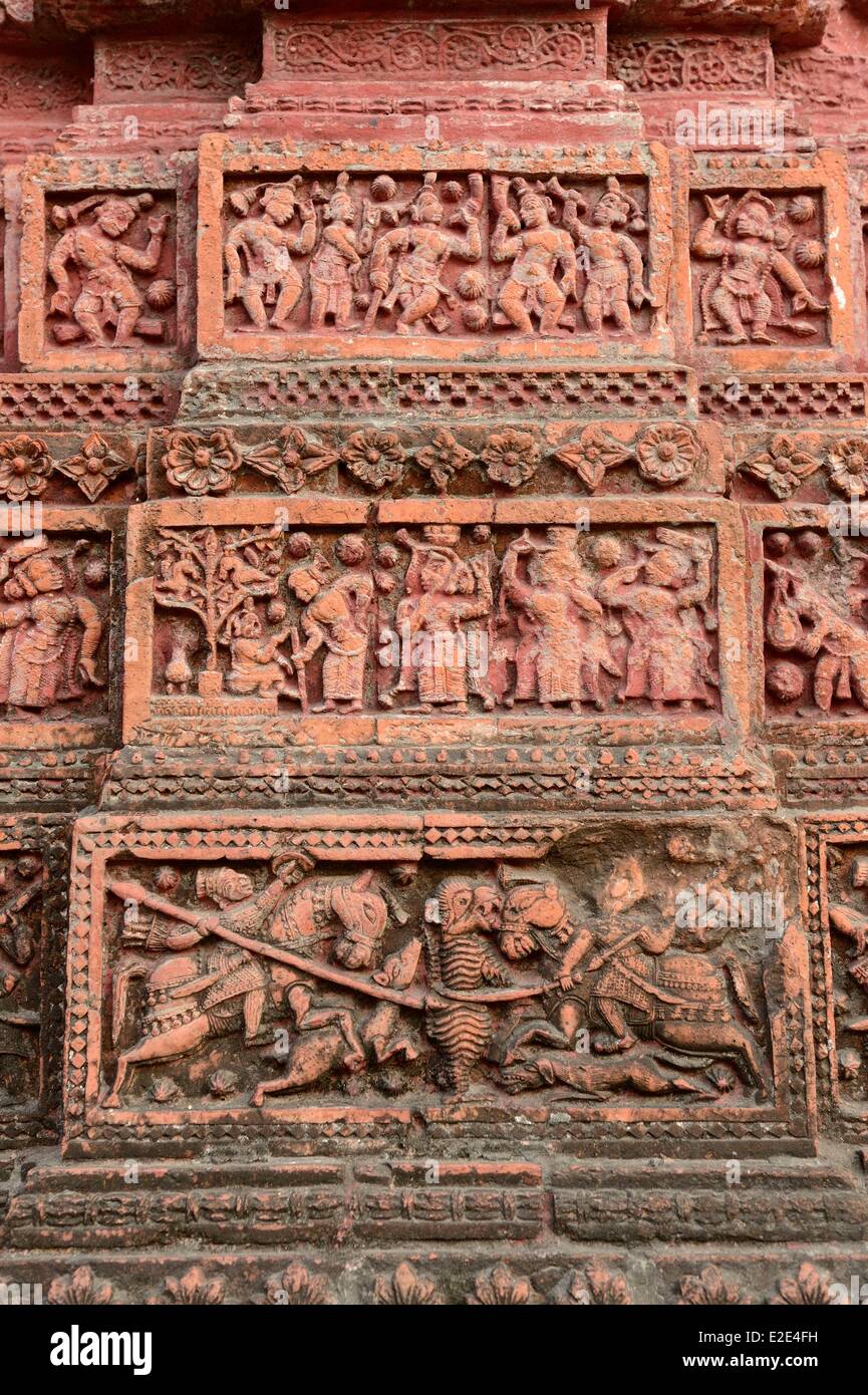 Bangladesh Puthia the Puthia Temple Complex consists of a cluster of old Hindu temples (19th century) the Govinda Temple was Stock Photo