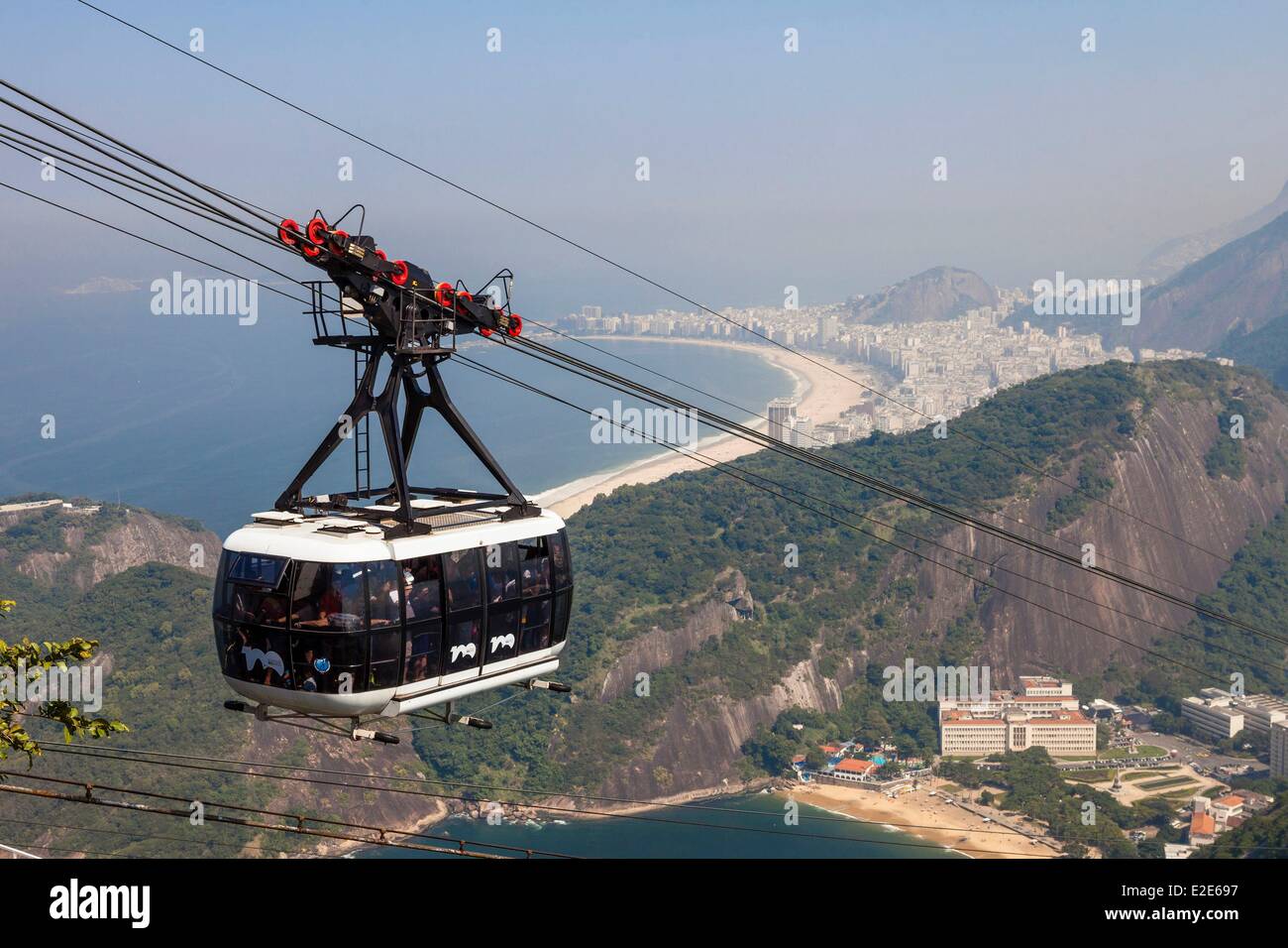 Brazil, Rio de Janeiro, the cable car to Sugar Loaf (Pπo de Aτ·car