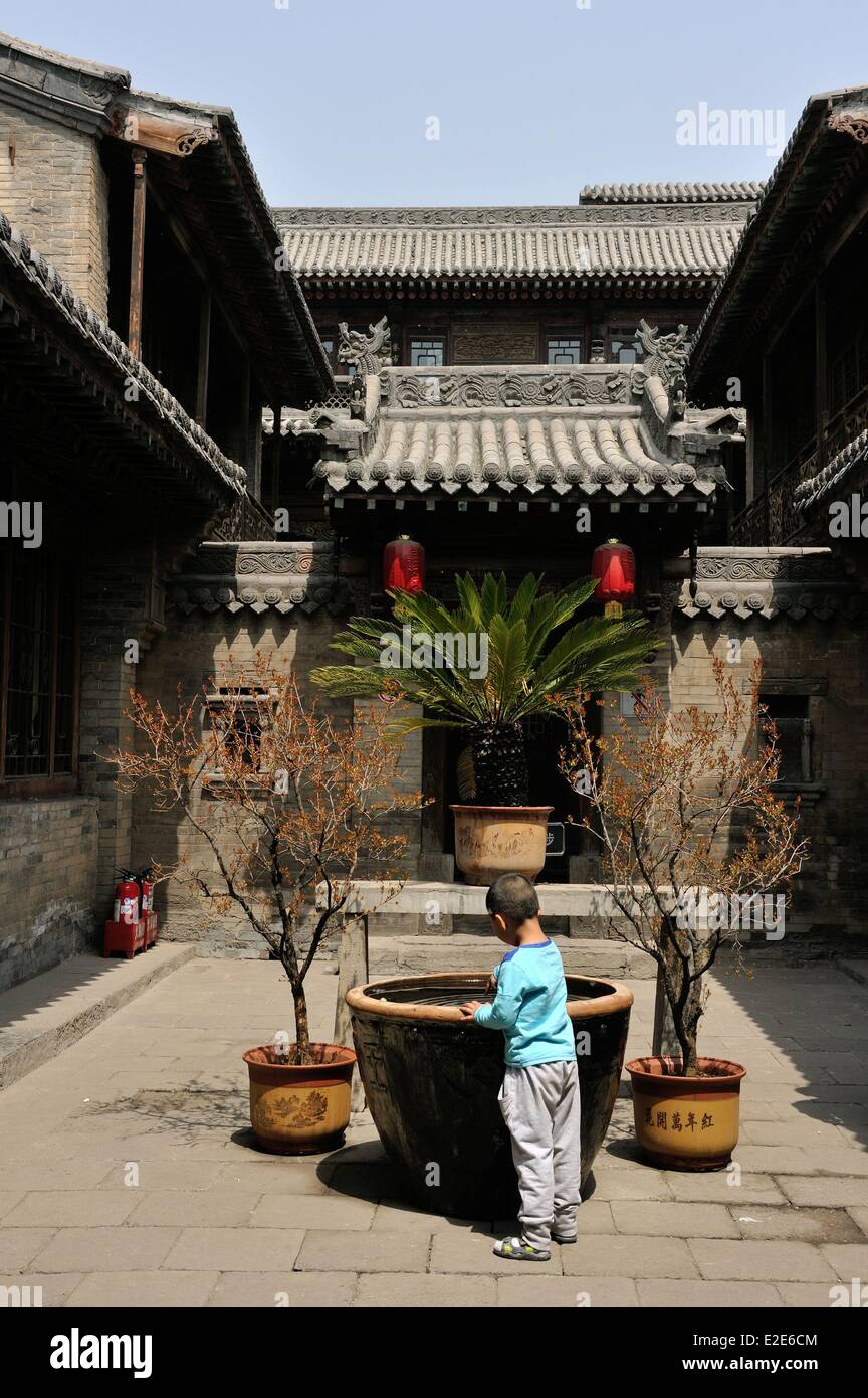 China, Shanxi province, Jinzhong, Wang Family mansion Stock Photo