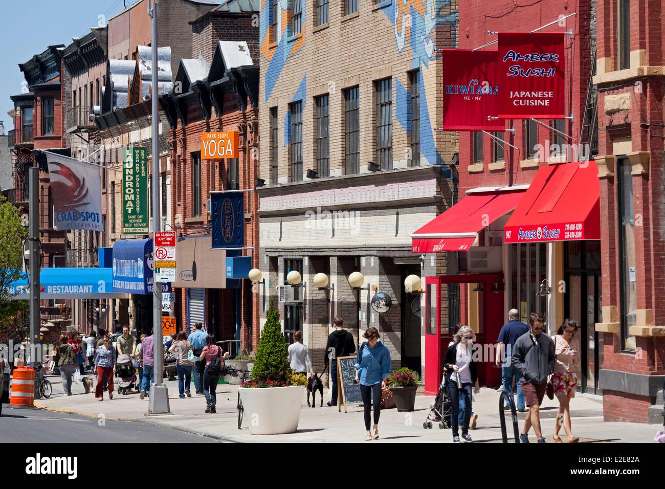United States, New York, Brooklyn, Park Slope, Union Street Stock Photo