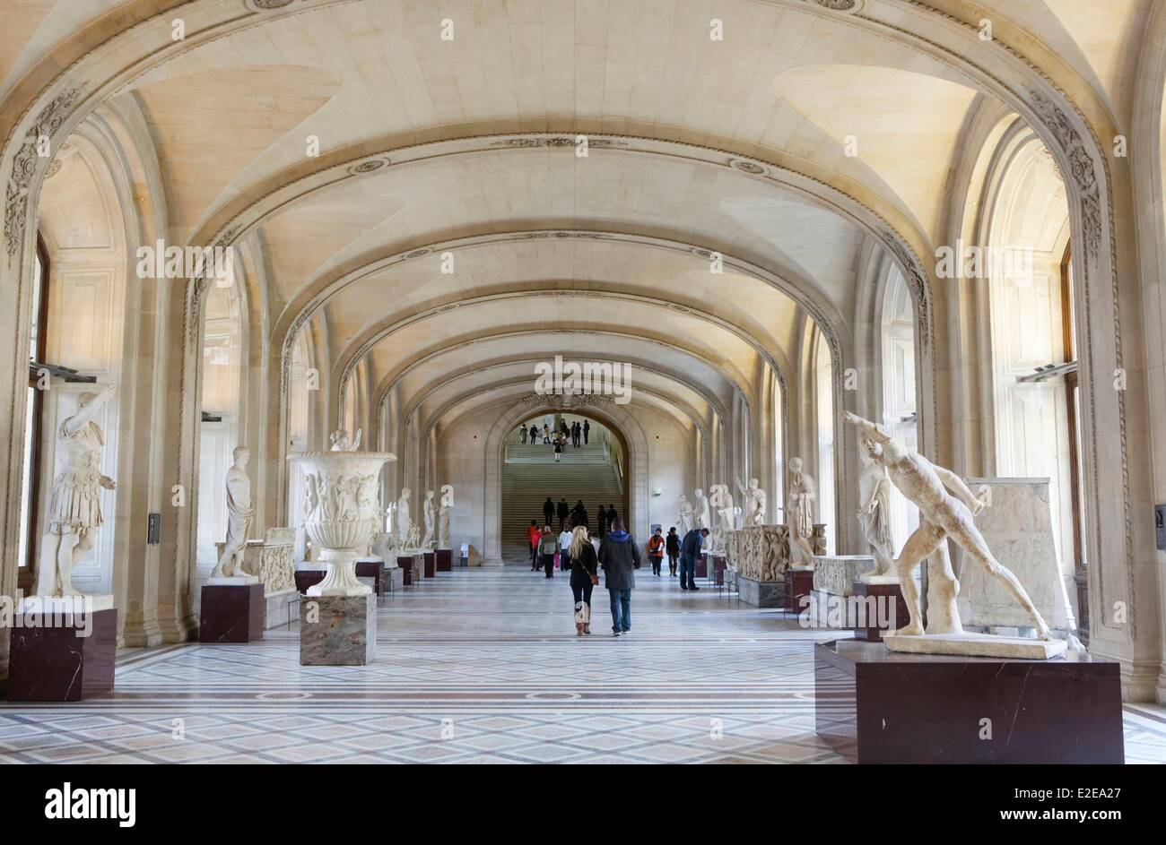 France, Paris, Louvre museum, vestibule Denon Stock Photo Alamy
