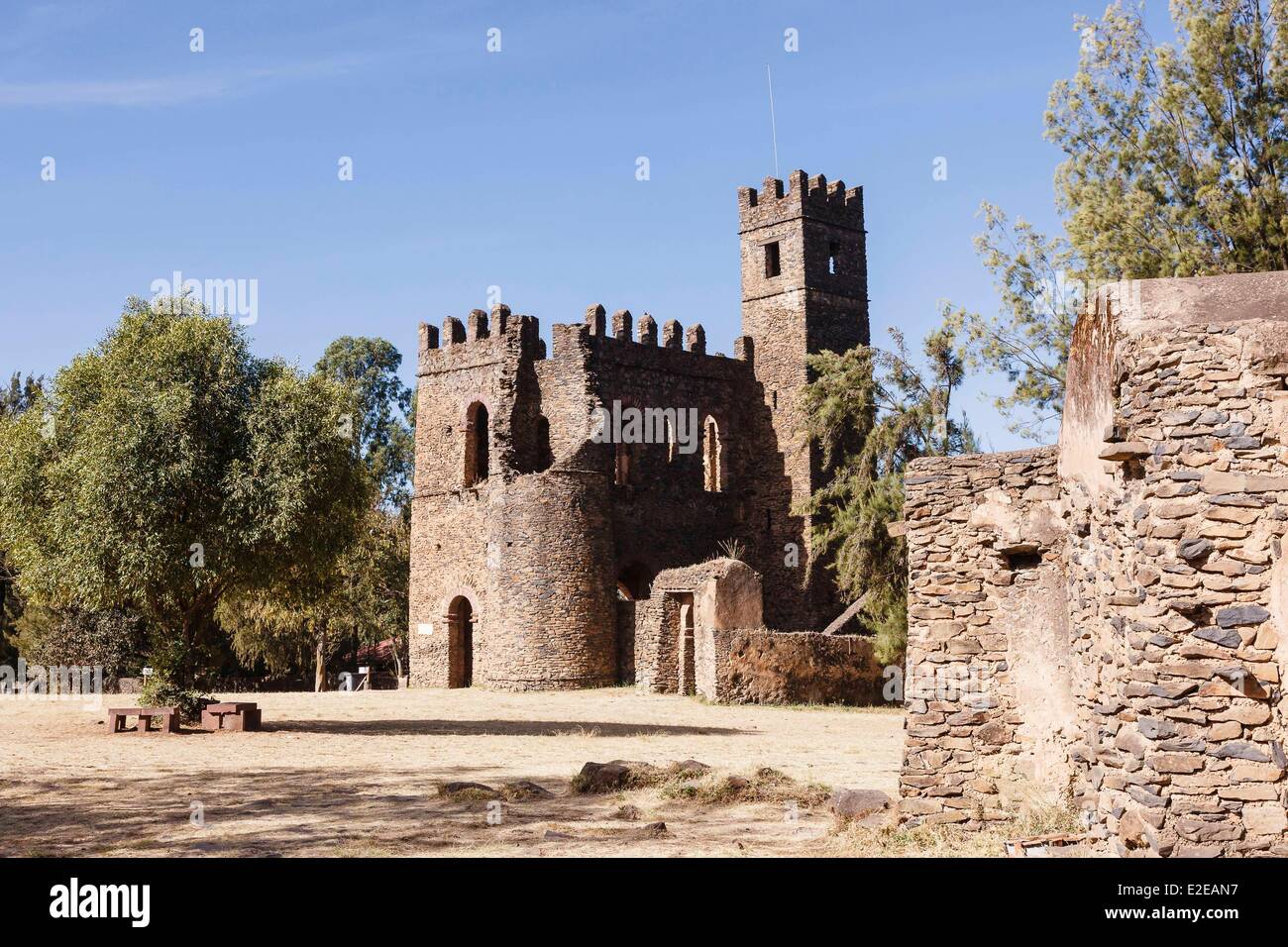 Ethiopia, Amhara region, Gondar, royal enclosure Fasil Ghebbi, listed as World Heritage by UNESCO Stock Photo