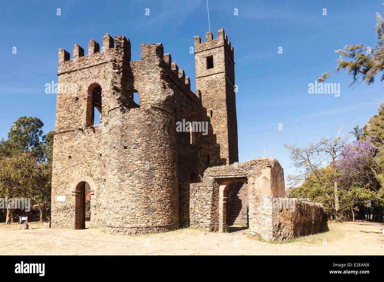 Ethiopia, Amhara region, Gondar, royal enclosure Fasil Ghebbi, listed as World Heritage by UNESCO Stock Photo