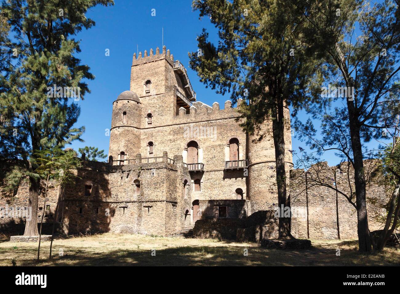 Ethiopia, Amhara region, Gondar, royal enclosure Fasil Ghebbi, listed as World Heritage by UNESCO Stock Photo