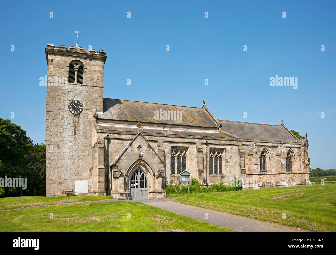 All Saints Church in summer Rudston East Yorkshire England UK United ...